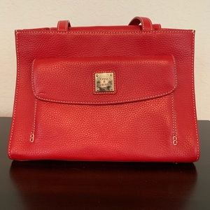 Red Dooney & Bourke Janine Pebble Leather Handbag